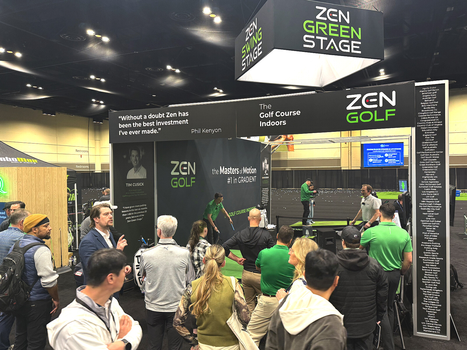 The Zen Golf booth at the 2025 PGA Show in Orlando, USA